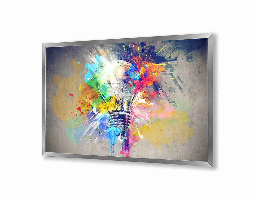 Metalen Magneetbord met afbeelding van kleurrijke abstracte aquarel verf in regenboog kleuren kleuren