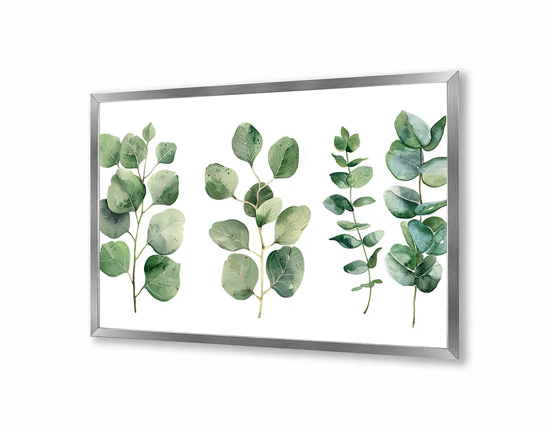 Metalen Magneetbord met print van Eucalyptus bladeren aquarel perfect als decoratie