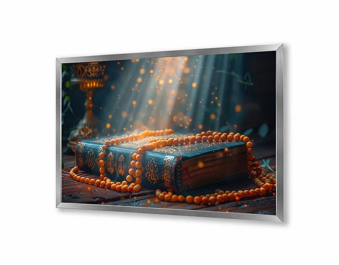 Metalen Magneetbord met print van Magisch boek in bos perfect als decoratie