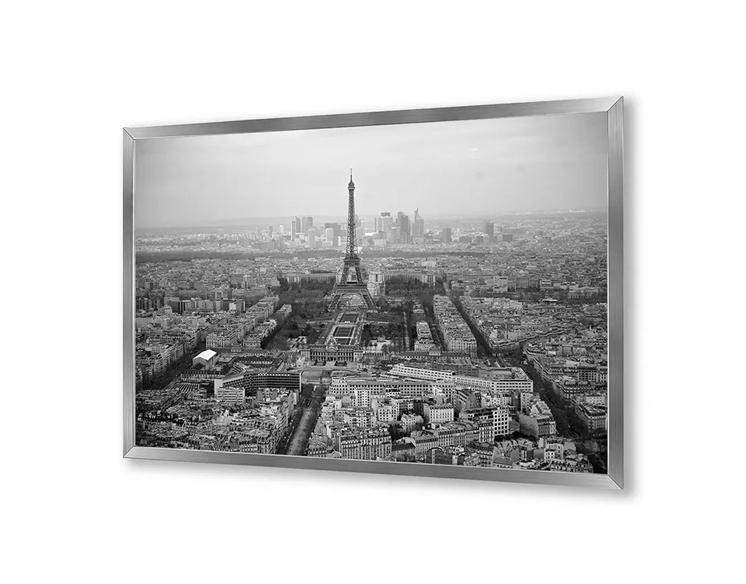 Metalen Magneetbord met afbeelding van Parijs Eiffeltoren in zwart-wit kleuren