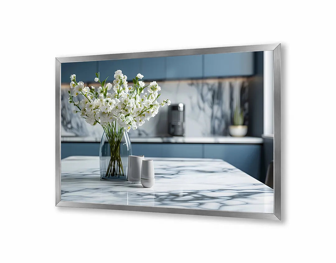 Metalen Magneetbord met print van Moderne keuken interieur perfect als decoratie