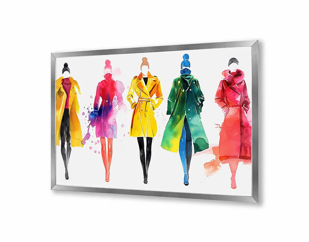 Metalen Magneetbord met print van Mode illustratie kleurrijk perfect als decoratie