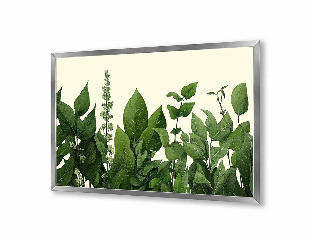 Metalen Magneetbord met hoogwaardige afbeelding van Groene bladeren illustratie voor aan de muur