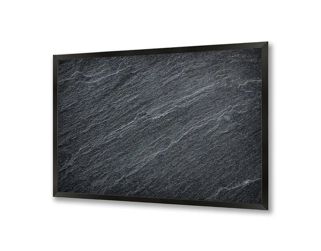Metalen Magneetbord met afbeelding van donker leisteen textuur in antraciet zwart kleuren