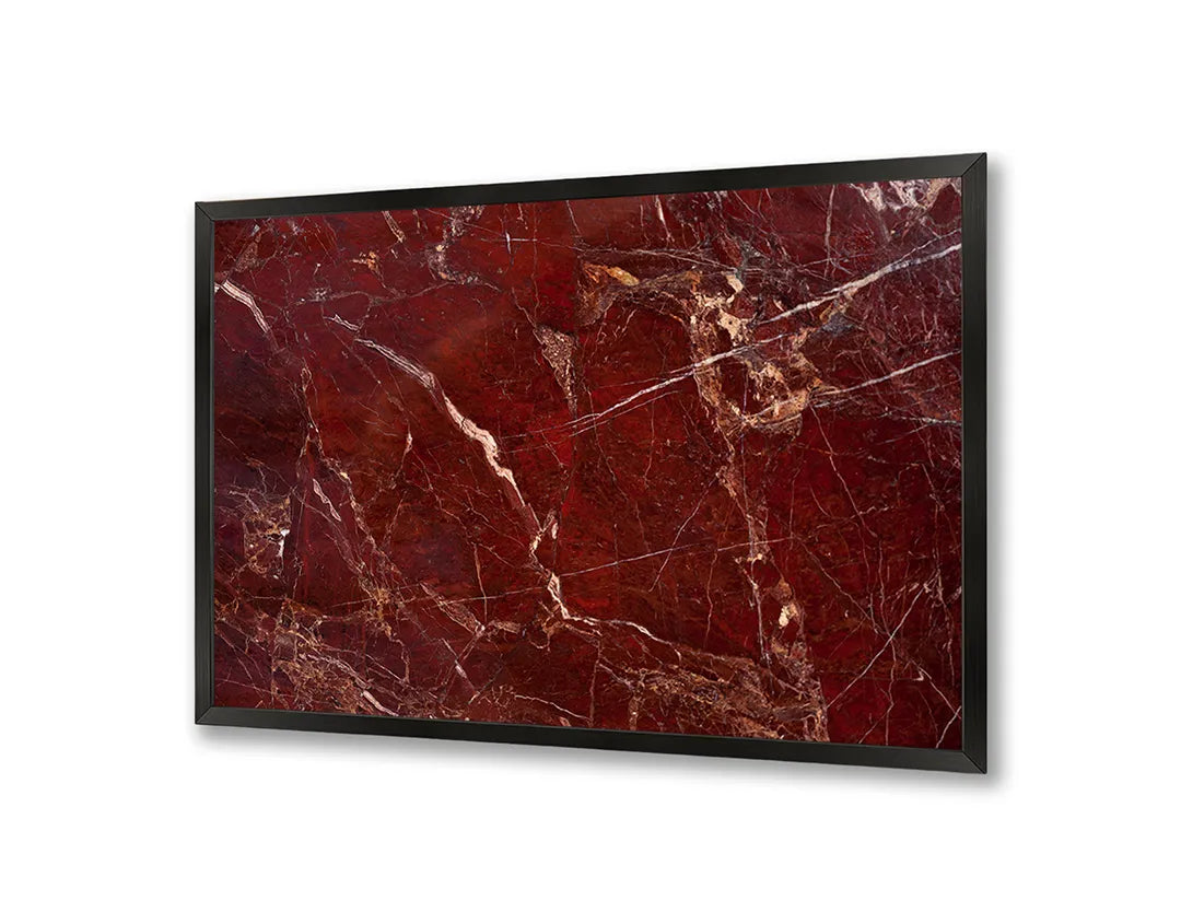 Metalen Magneetbord met afbeelding van rode marmer textuur in diep rood kleuren