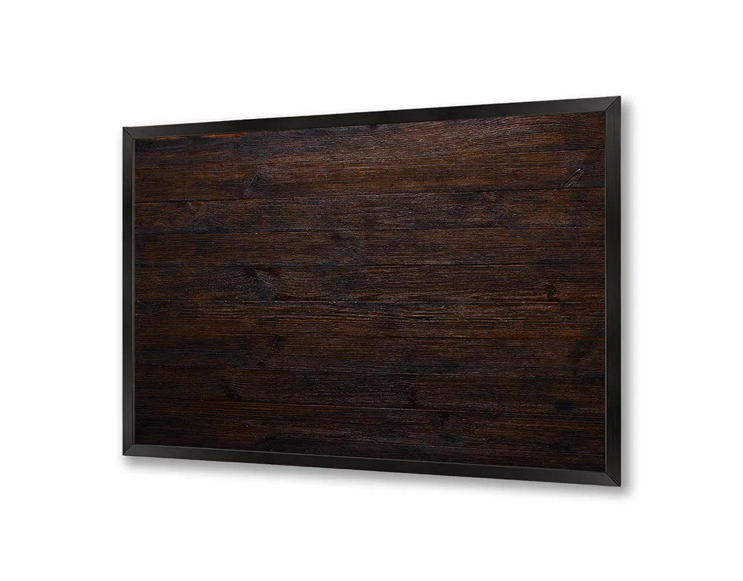 Metalen Magneetbord met afbeelding van donker hout textuur in diep donkerbruin kleuren