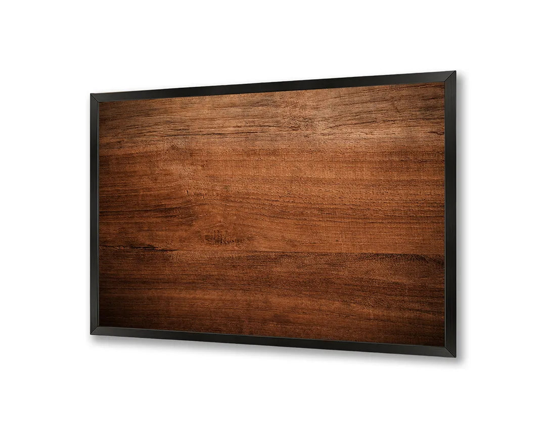 Metalen Magneetbord met afbeelding van horizontaal bruin hout in warm bruin kleuren