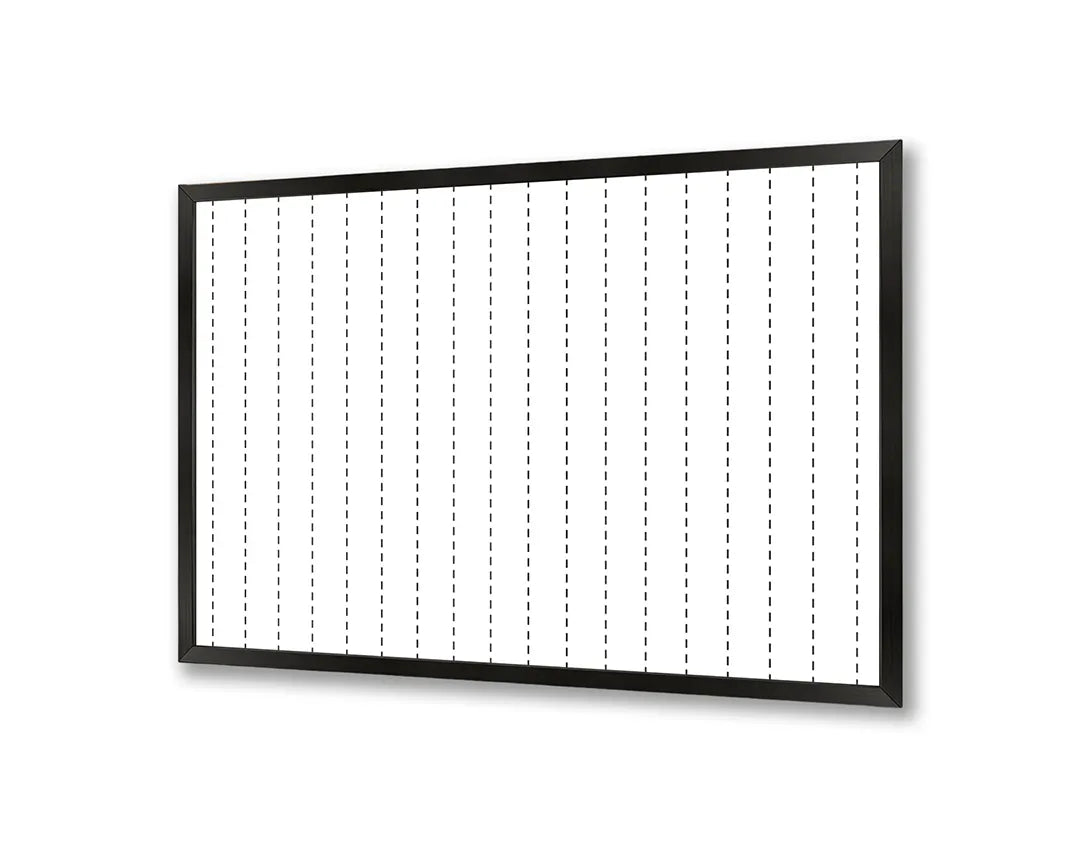 Metalen Magneetbord met hoogwaardige afbeelding van Lijntjes papier rooster puntjes grid verticaal voor aan de muur
