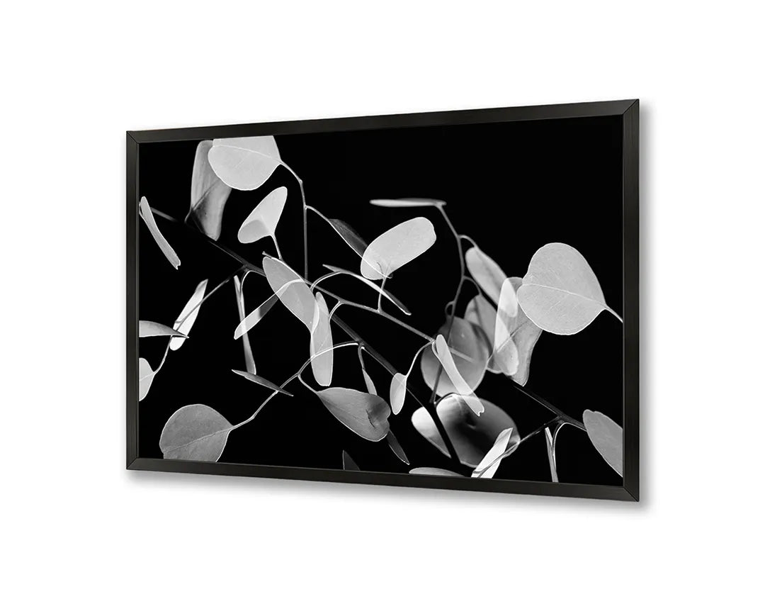 Metalen Magneetbord met afbeelding van abstracte zwart-witte vormen in monochroom zwart-wit kleuren