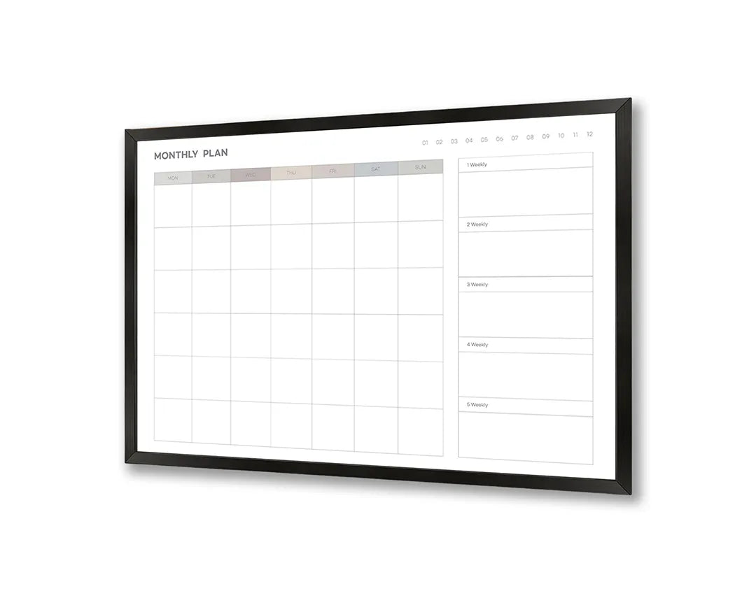 Metalen Magneetbord met print van Minimalistische kalender perfect als decoratie