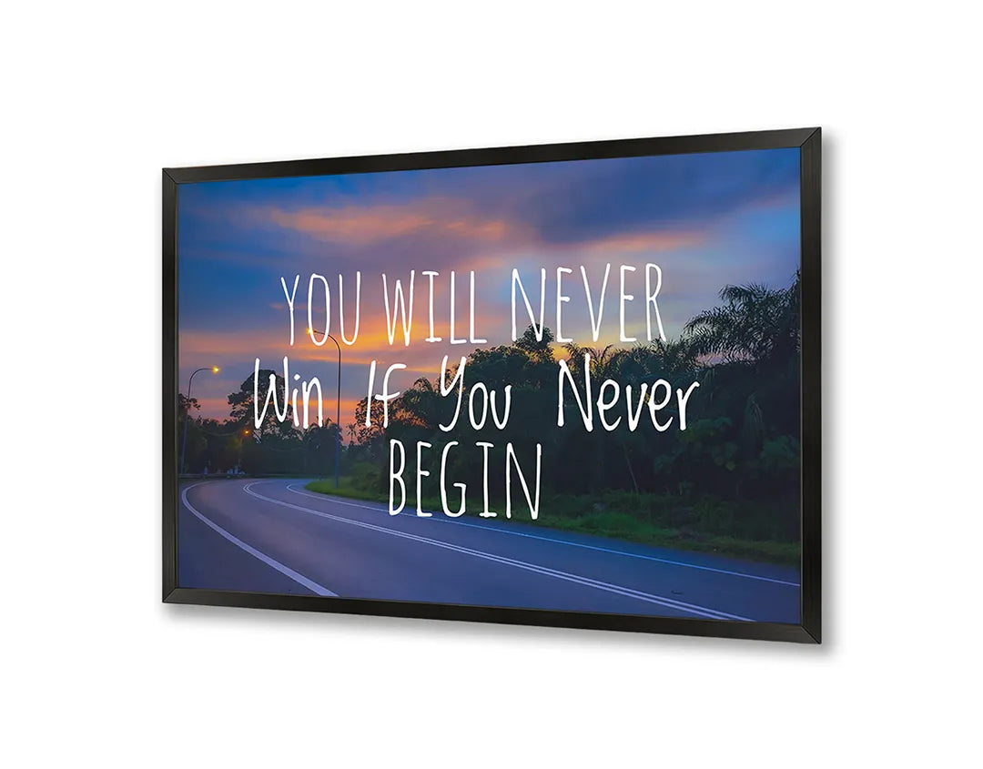 Metalen Magneetbord met print van You will never win tekst perfect als decoratie