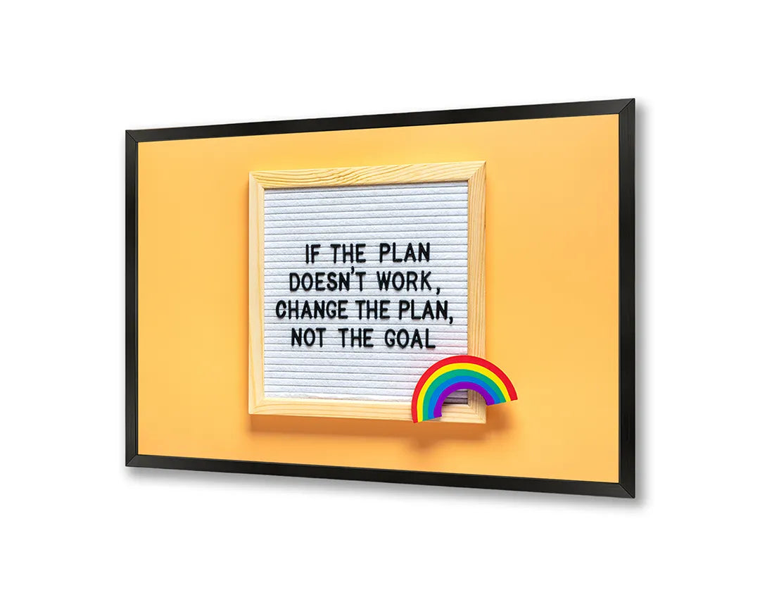 Metalen Magneetbord met print van Geel letterbord tekst perfect als decoratie