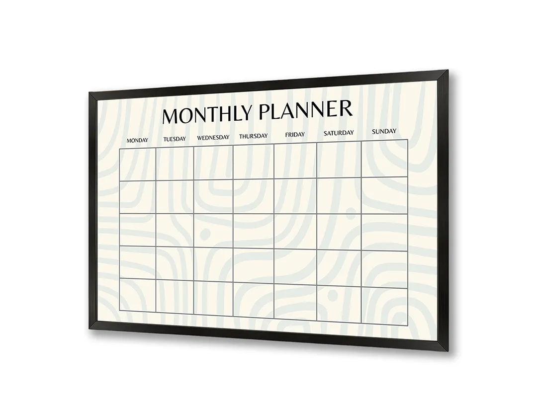 Metalen Magneetbord met print van Maandplanner grid perfect als decoratie