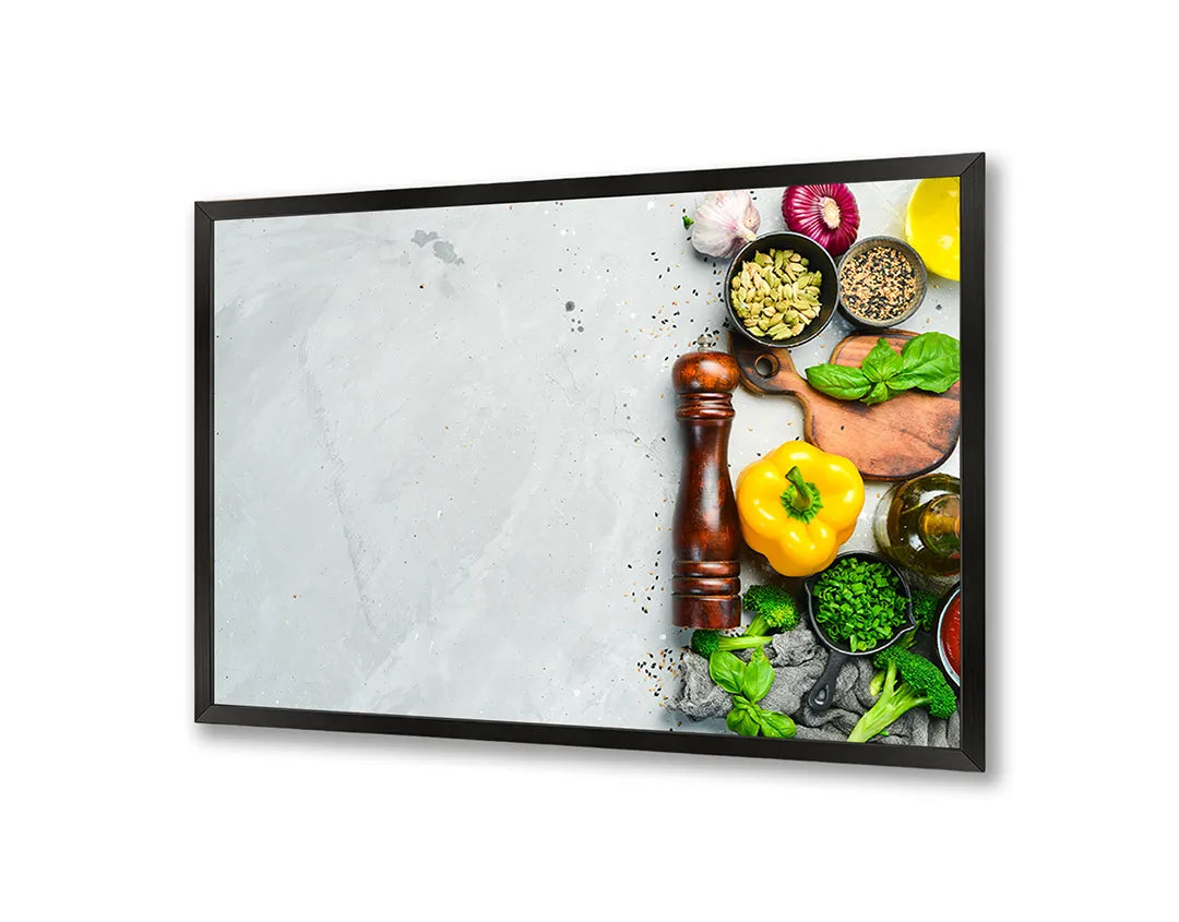 Metalen Magneetbord met print van Koken groenten perfect als decoratie