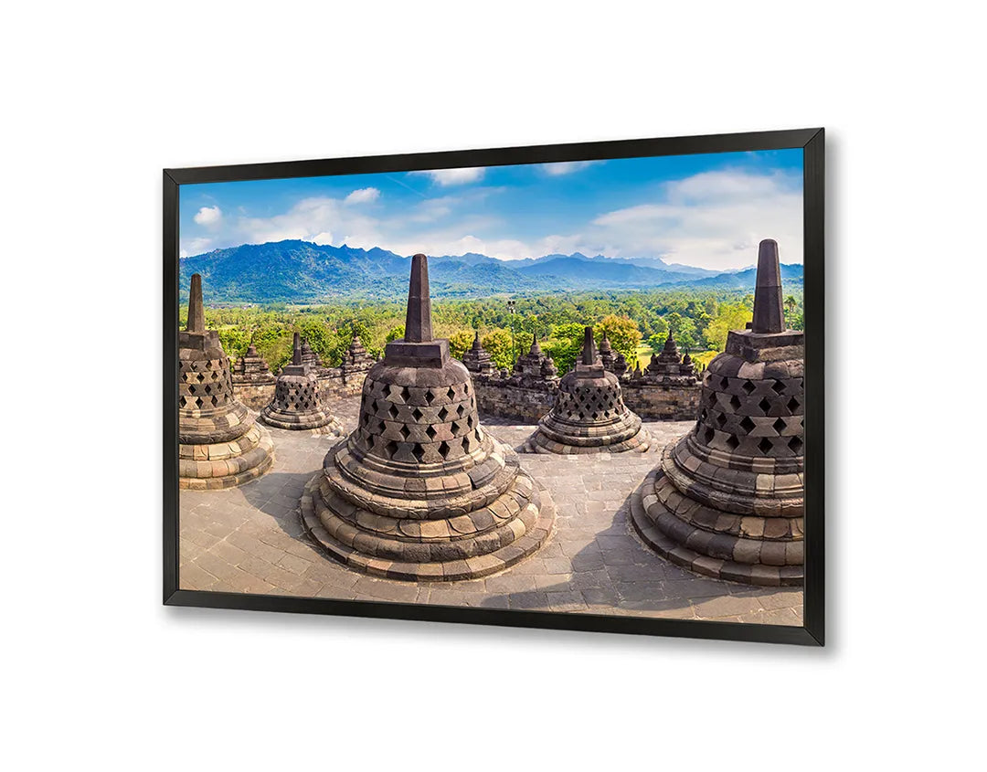 Metalen Magneetbord met print van Borobudur tempel perfect als decoratie