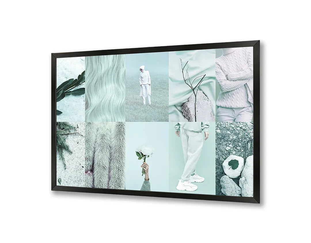 Metalen Magneetbord met print van Collage pastel perfect als decoratie