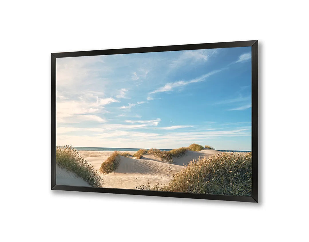 Metalen Magneetbord met print van Strand duinen zonsondergang perfect als decoratie