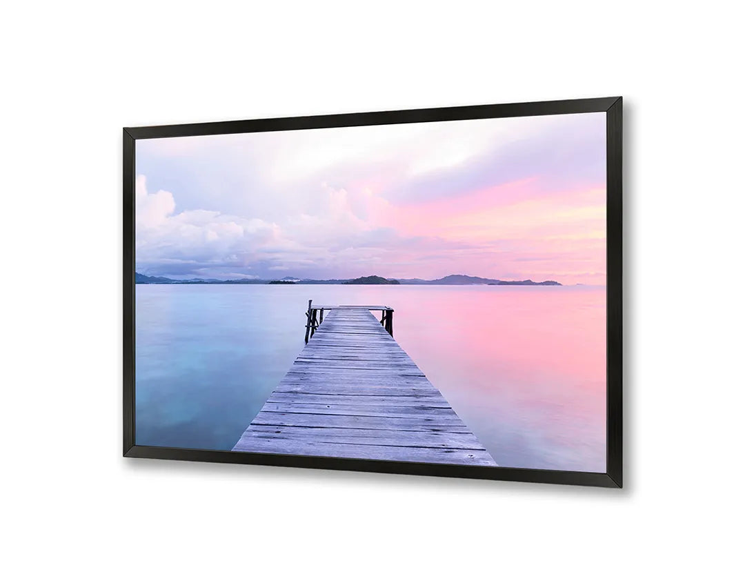 Metalen Magneetbord met print van Steiger in paars water perfect als decoratie