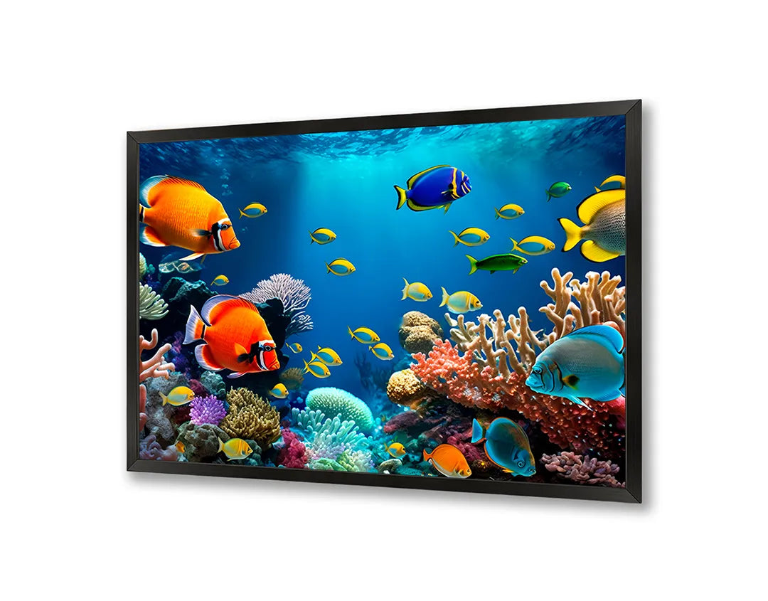 Metalen Magneetbord met print van Tropische vissen koraal perfect als decoratie