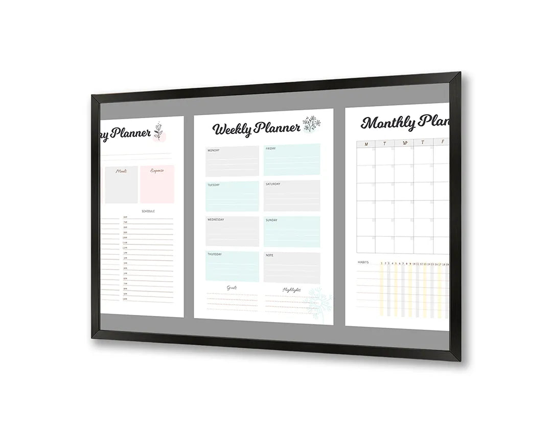 Metalen Magneetbord met print van Weekplanner blokken perfect als decoratie