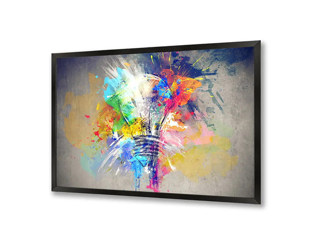 Metalen Magneetbord met afbeelding van kleurrijke abstracte aquarel verf in regenboog kleuren kleuren