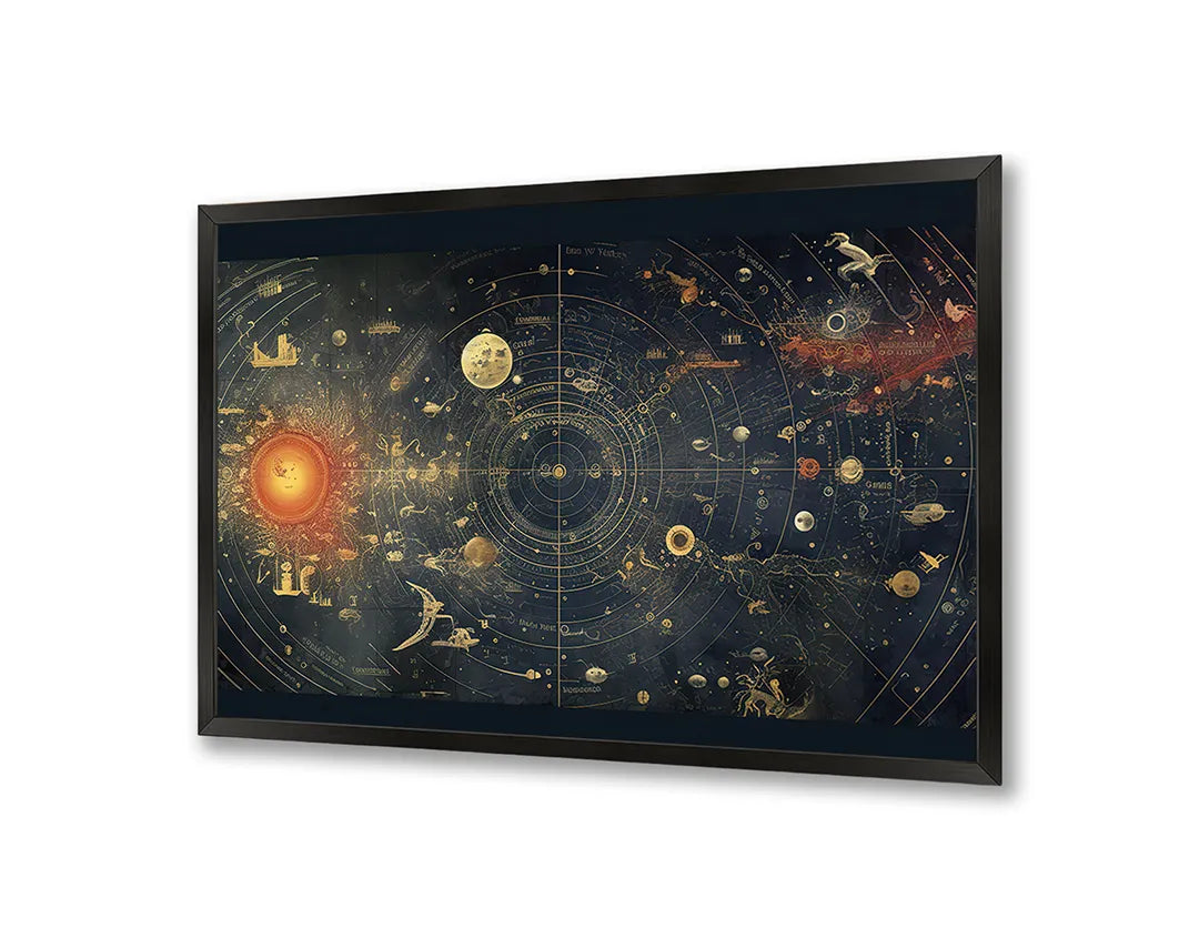Metalen Magneetbord met print van Astrologie sterrenkaart perfect als decoratie