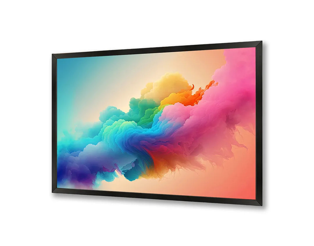 Metalen Magneetbord met print van Regenboog kleuren rook perfect als decoratie