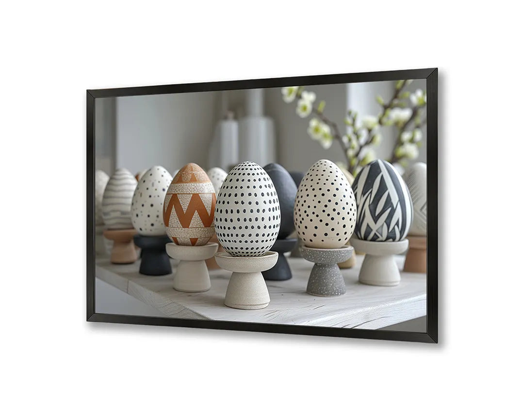 Metalen Magneetbord met print van Paaseieren op een rij perfect als decoratie