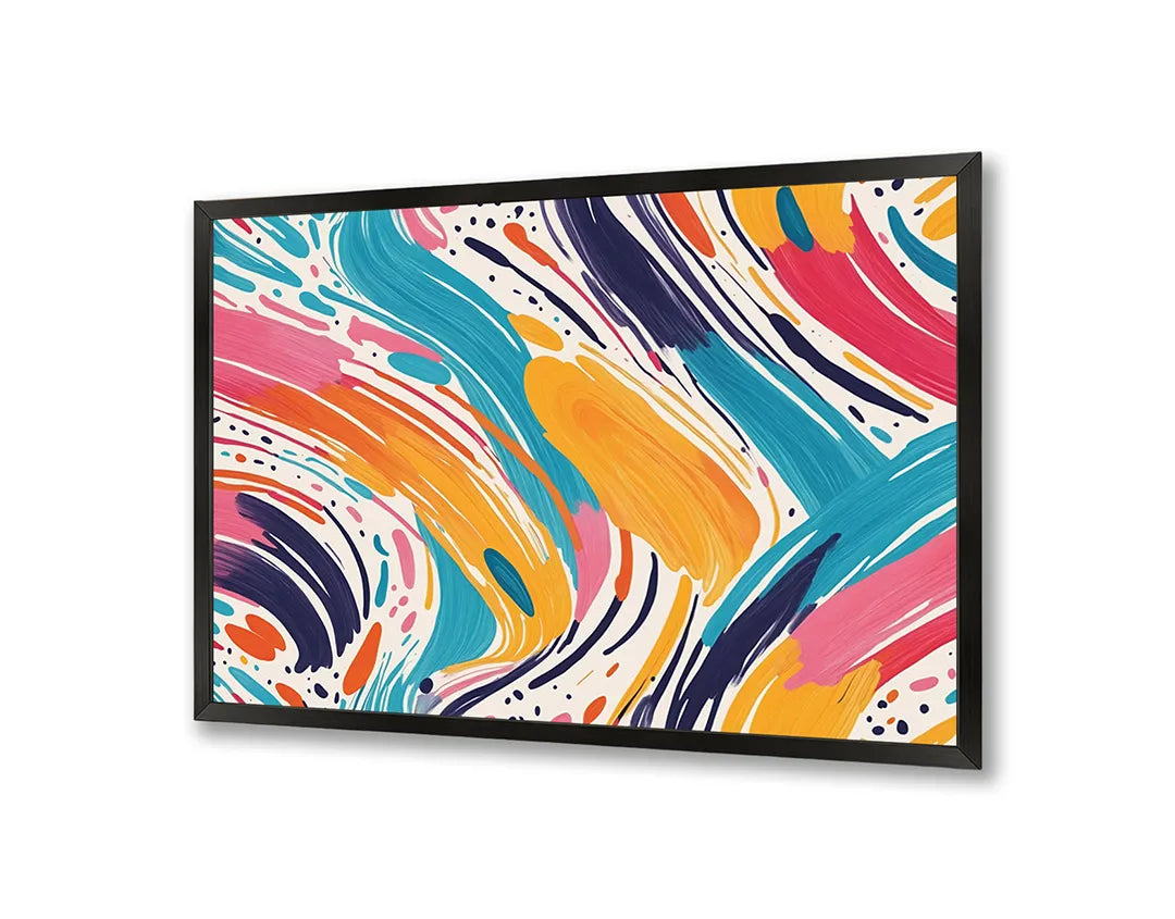 Metalen Magneetbord met print van Kleurrijke verfstroken perfect als decoratie