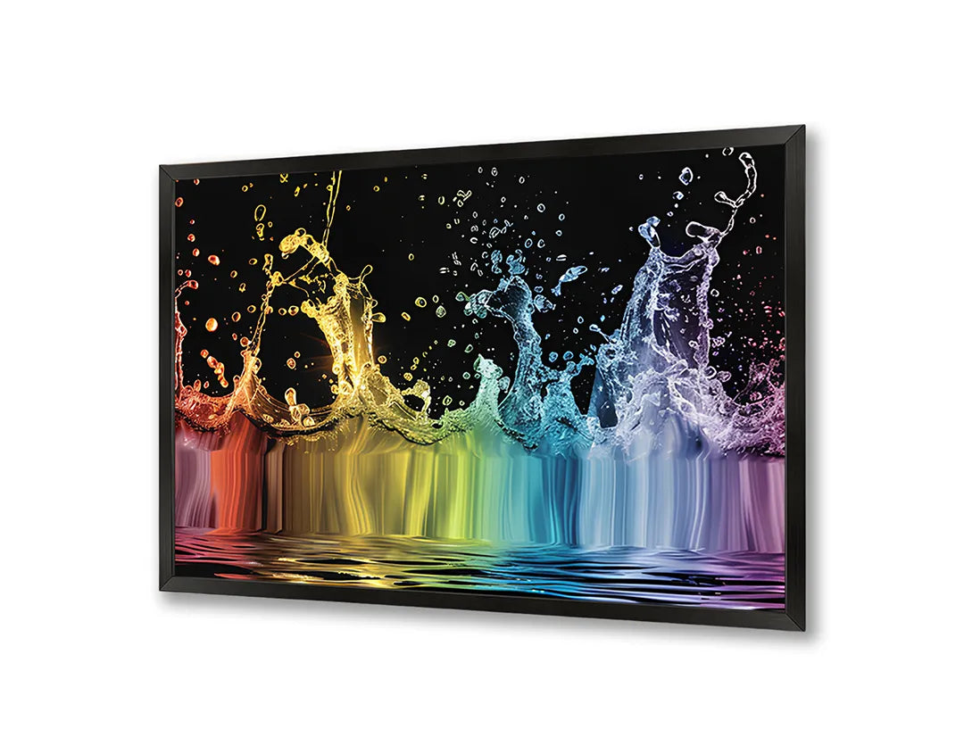 Metalen Magneetbord met print van Gekleurd spetterend water perfect als decoratie