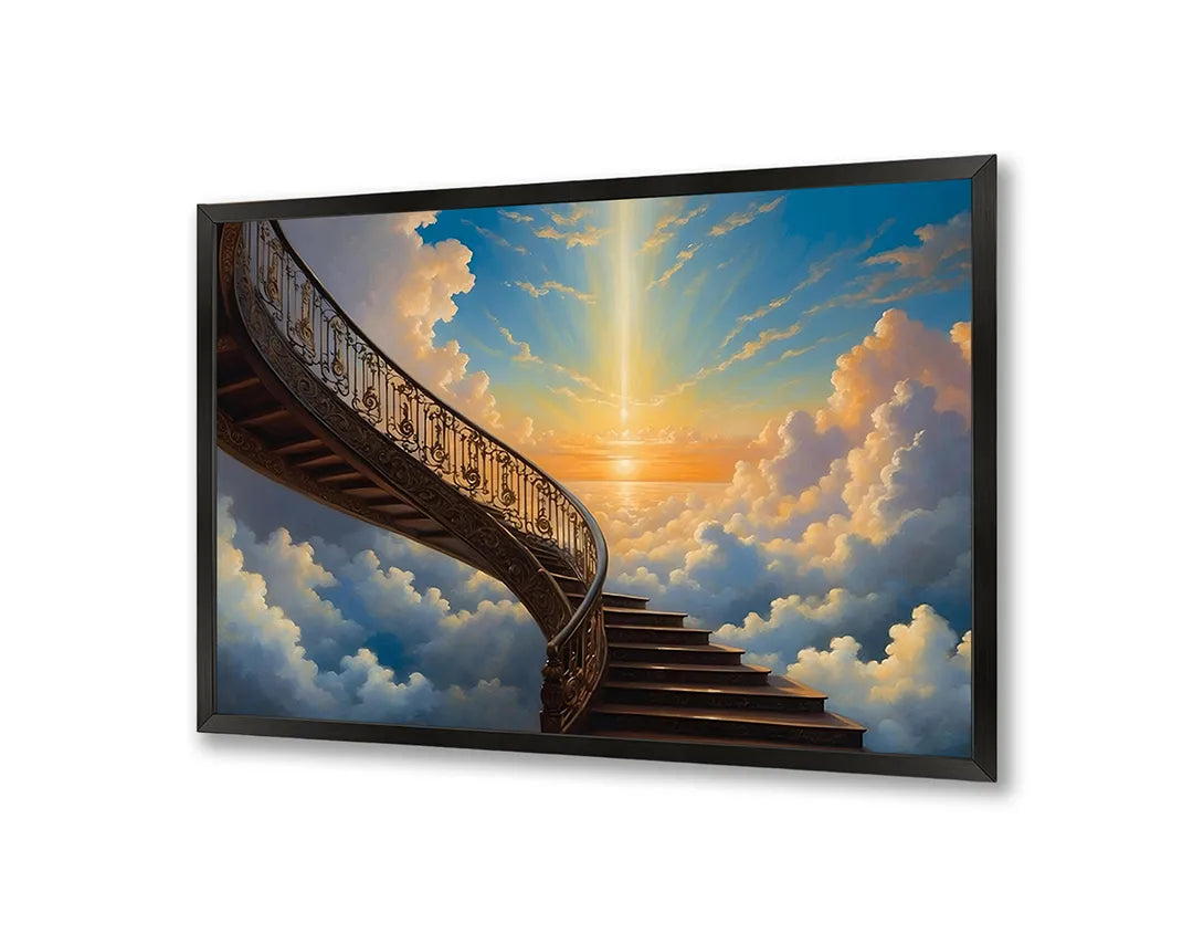 Metalen Magneetbord met print van Trap naar de wolken perfect als decoratie