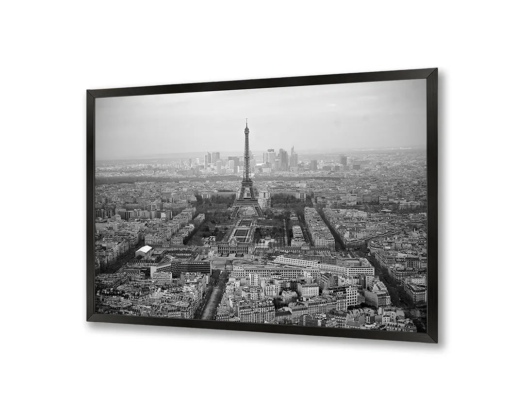 Metalen Magneetbord met afbeelding van Parijs Eiffeltoren in zwart-wit kleuren
