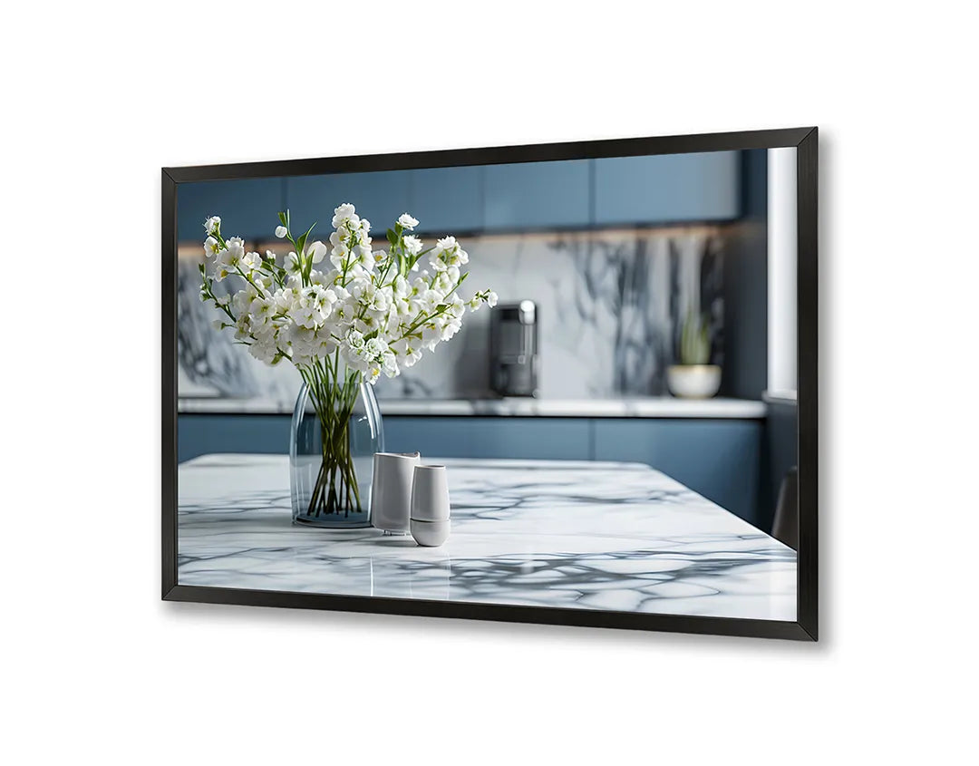 Metalen Magneetbord met print van Moderne keuken interieur perfect als decoratie