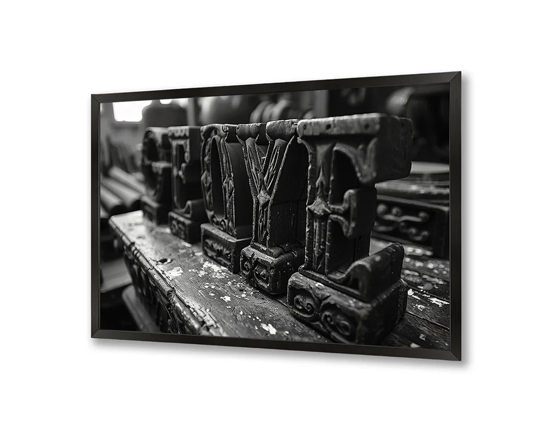 Metalen Magneetbord met hoogwaardige afbeelding van Zwart wit letters FAITH voor aan de muur