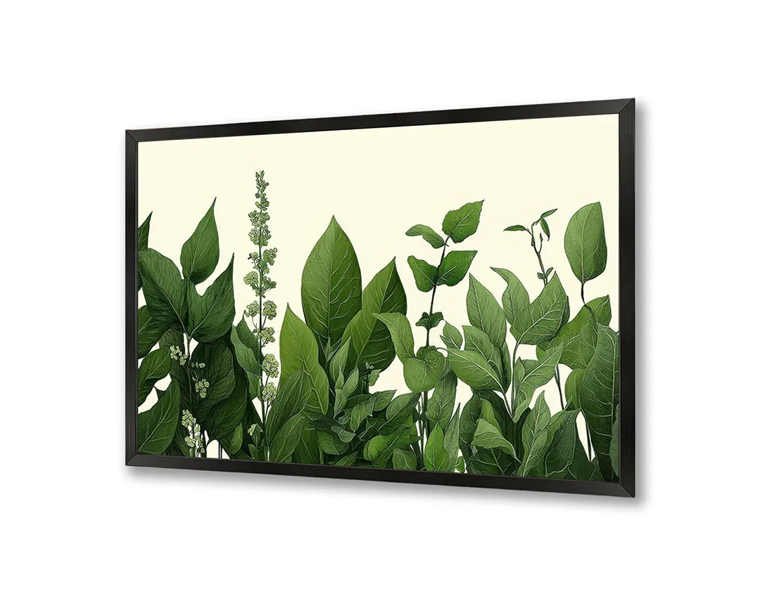 Metalen Magneetbord met hoogwaardige afbeelding van Groene bladeren illustratie voor aan de muur