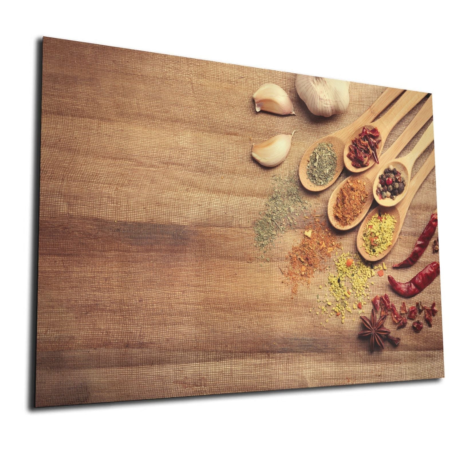 Glazen Whiteboard - Magneetbord - Krasvrij - Kruiden op houten tafel