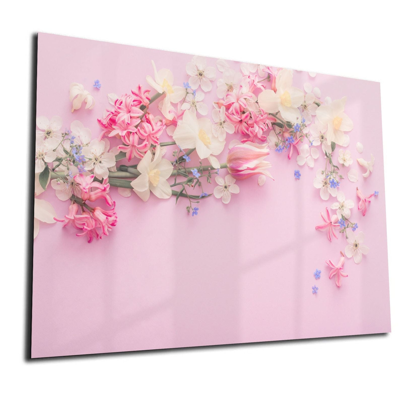 Glazen Whiteboard - Magneetbord - Krasvrij - Lente Bloemen
