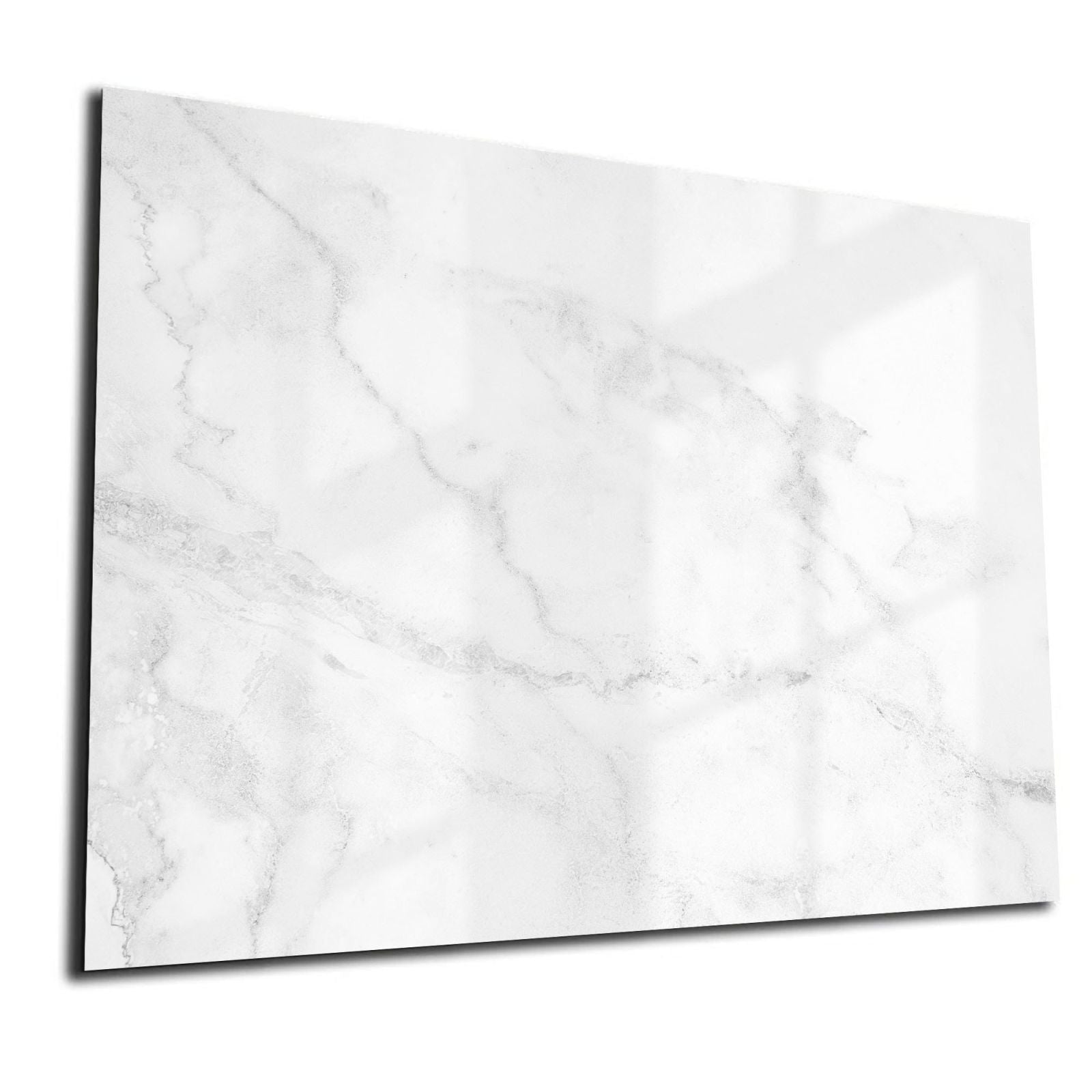 Whiteboard van glas - Magneetbord - Krasvrij - Wit marmer