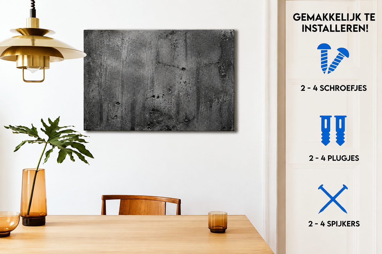 Mydesignglas Metalen Magneetborden - Whiteboard - Zonder lijst - Elk Type Magneet - Beton - Direct Leverbaar