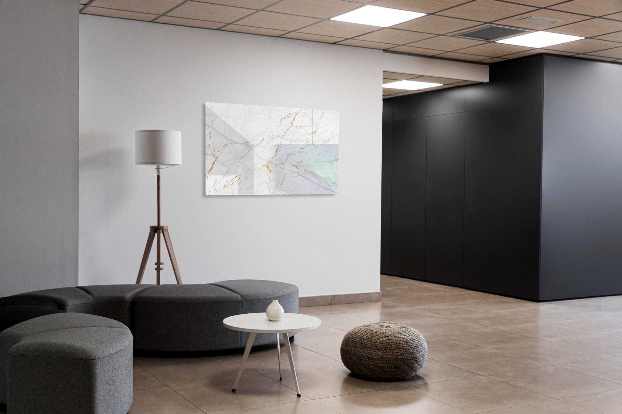 Mydesignglas Metalen Magneetborden - Whiteboard - Zonder lijst - Elk Type Magneet - Goud Marmer - Direct Leverbaar