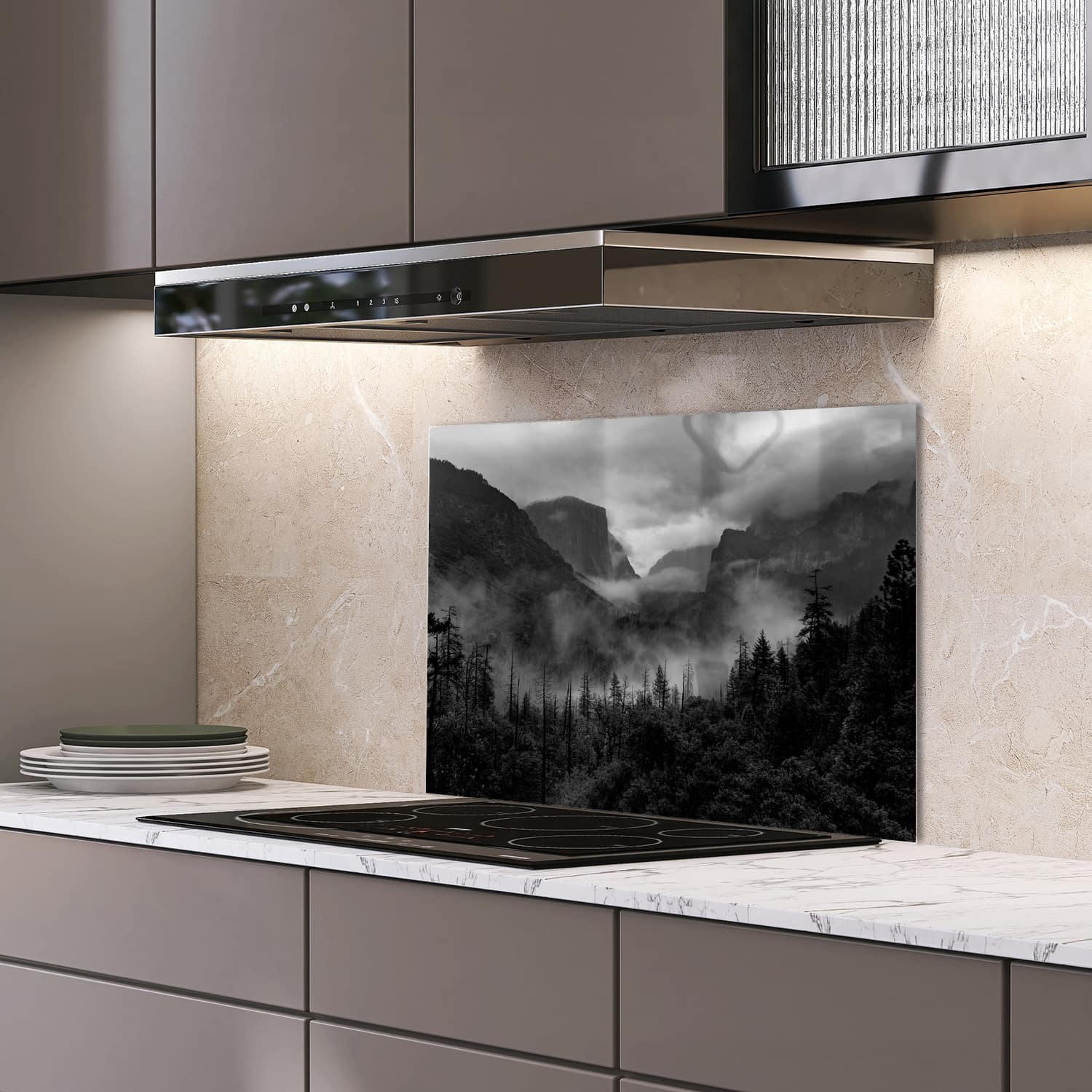 Eigen afmeting spatscherm-op-maat Keuken - Hittebestendig gehard glas - Yosemite National Park