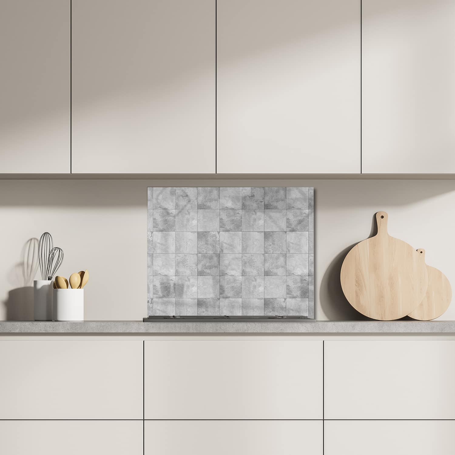 Eigen afmeting spatscherm-op-maat Keuken - Hittebestendig gehard glas - Tegels van Steen
