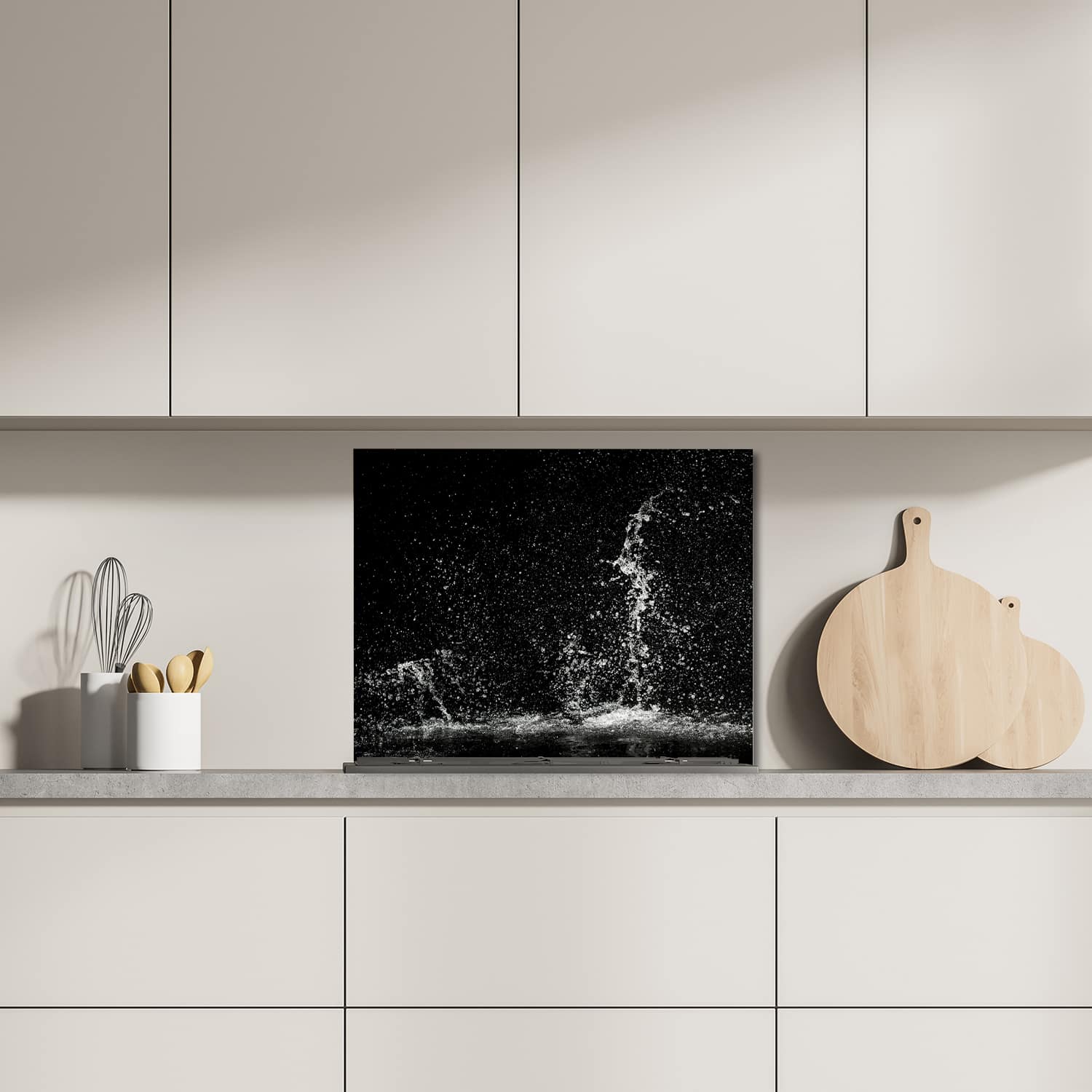 Eigen afmeting spatscherm-op-maat Keuken - Hittebestendig gehard glas - Splash