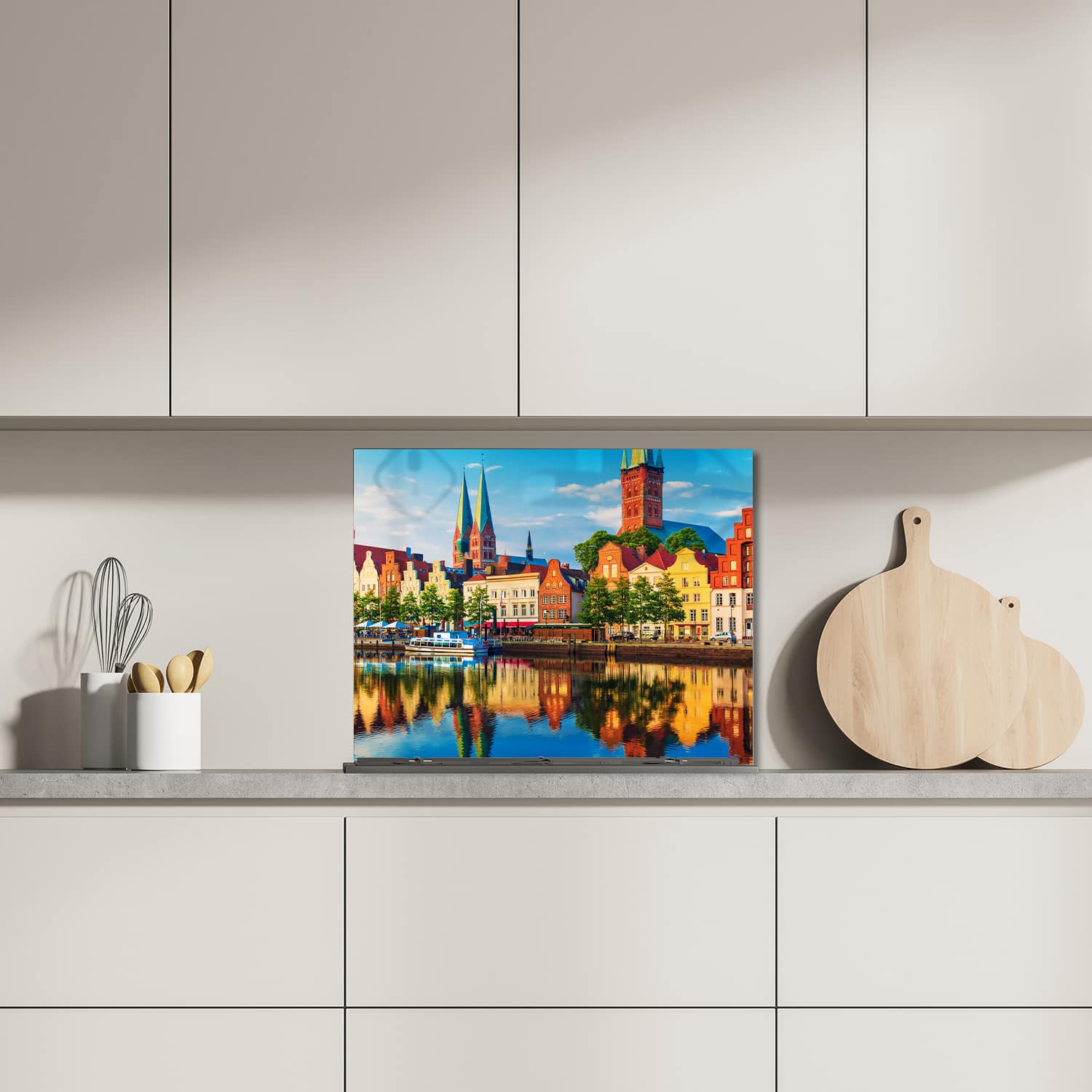 Eigen afmeting spatscherm-op-maat Keuken - Hittebestendig gehard glas - beck aan het Water