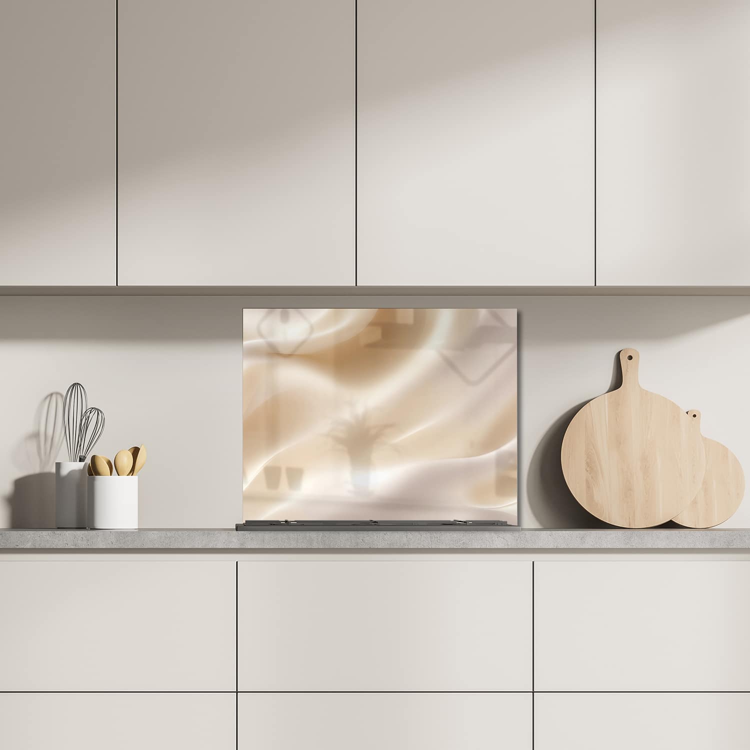 Eigen afmeting spatscherm-op-maat Keuken - Hittebestendig gehard glas - Pastel Textuur