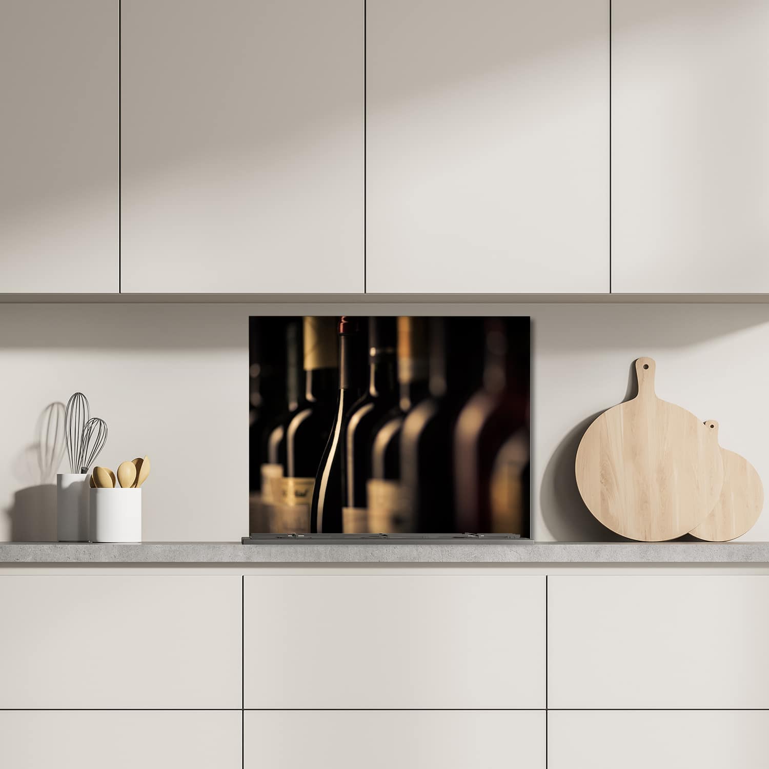 Eigen afmeting spatscherm-op-maat Keuken - Hittebestendig gehard glas - Wijn Collectie