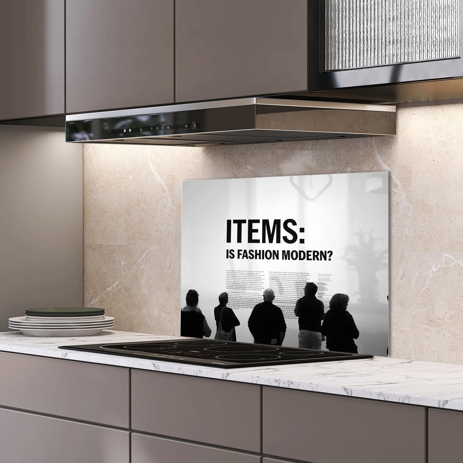 Eigen afmeting spatscherm-op-maat Keuken - Hittebestendig gehard glas - Is Fashion Modern?