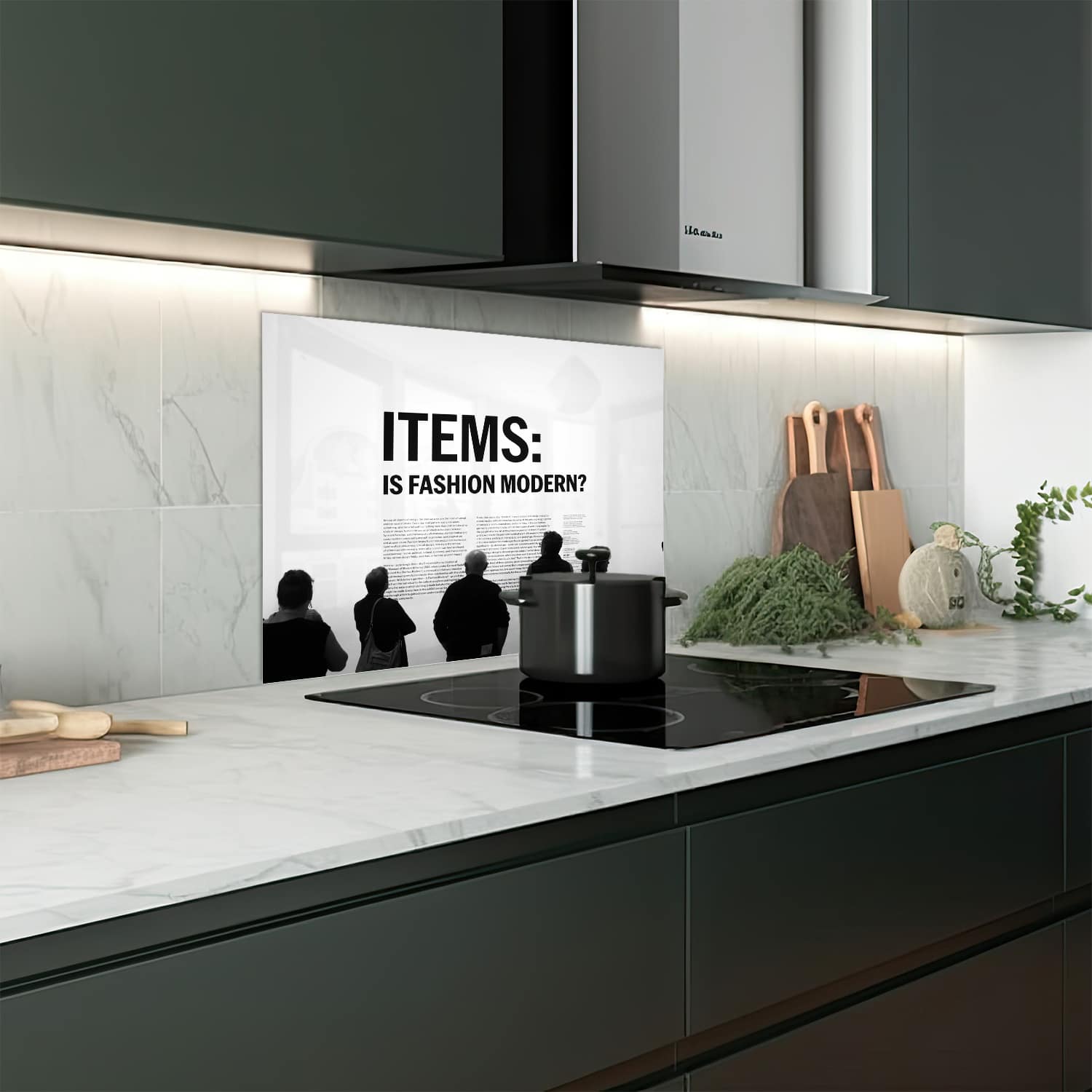 Eigen afmeting spatscherm-op-maat Keuken - Hittebestendig gehard glas - Is Fashion Modern?