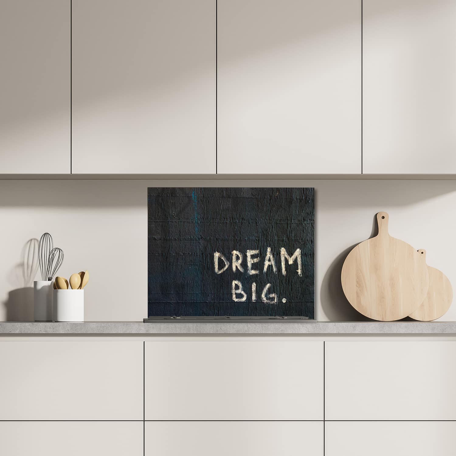 Eigen afmeting spatscherm-op-maat Keuken - Hittebestendig gehard glas - Dream Big