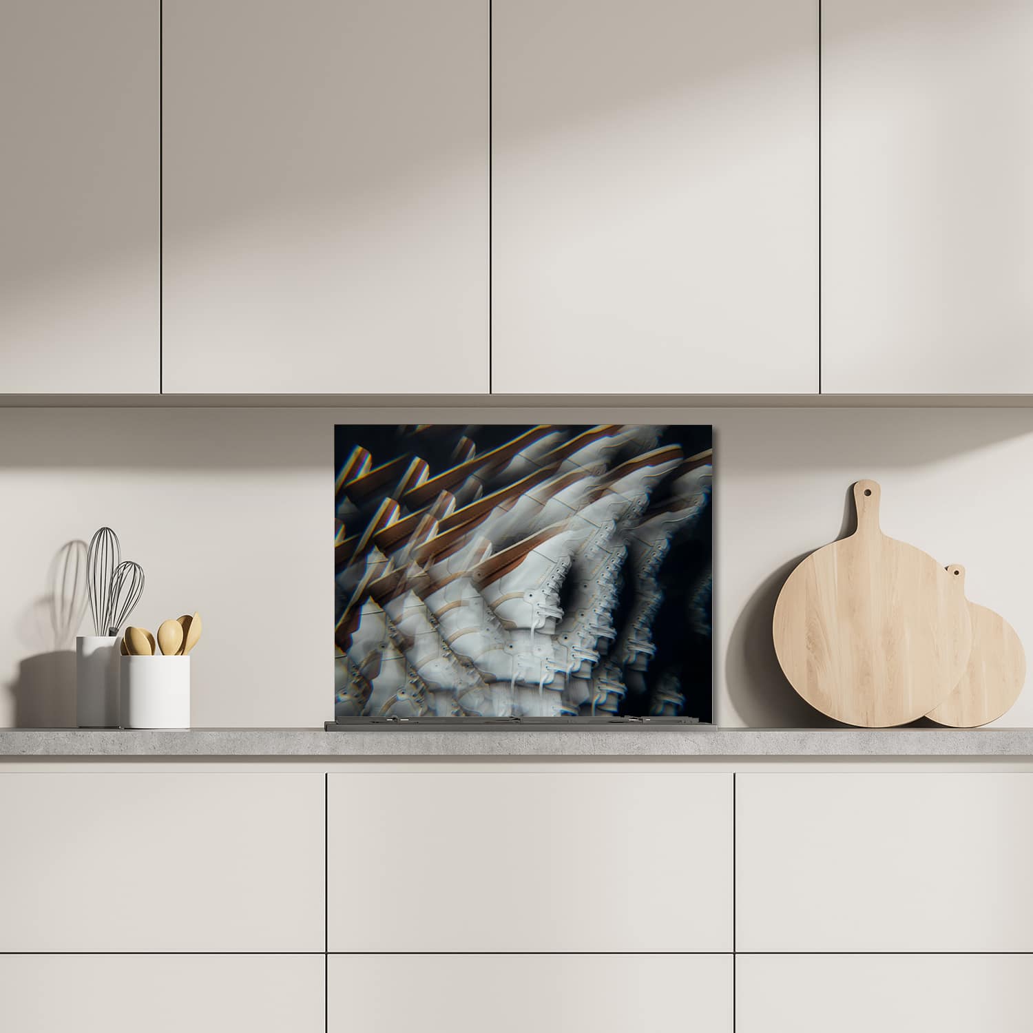 Eigen afmeting spatscherm-op-maat Keuken - Hittebestendig gehard glas - Saint Laurent